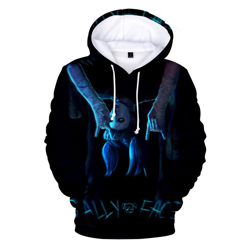 Sally Face Hoodies - Sally Face Series Game Character Sally Face Terror Black Hoodie