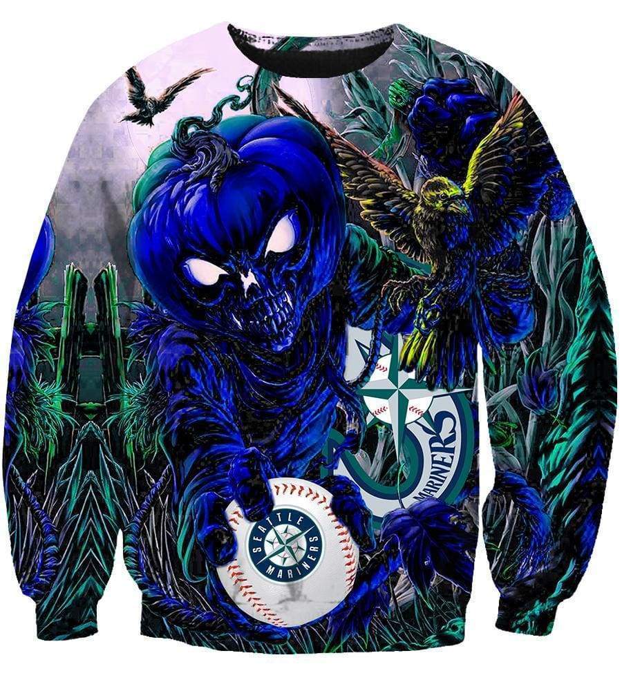 Seattle Mariners Halloween - 3D Hoodie, Zip-Up, Sweatshirt, T-Shirt