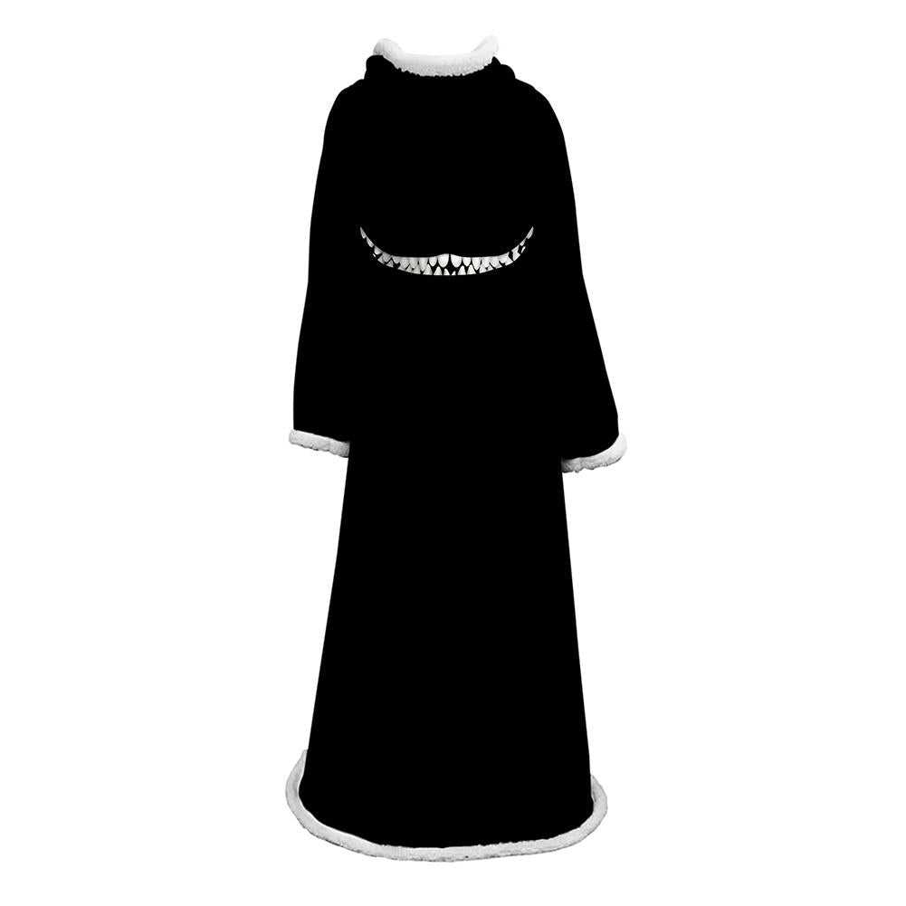 3D Digital Printed Blanket With Sleeves-Horror Cat Blanket Robe
