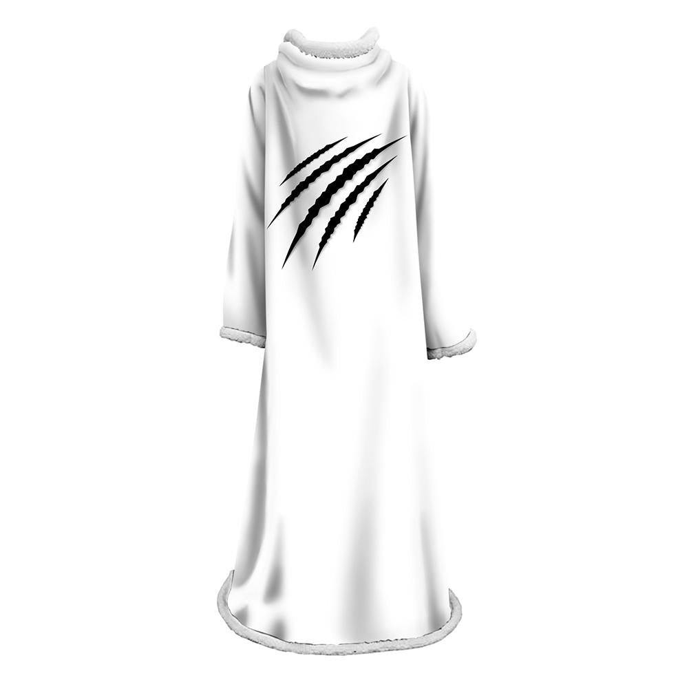 3D Digital Printed Blanket With Sleeves-Horror Cat Blanket Robe