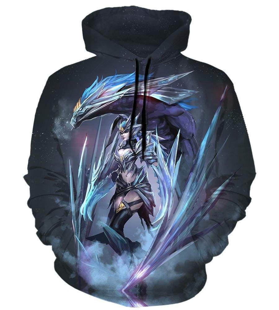 League Of Legend Shyvana Hoodies - Pullover Grey Hoodie