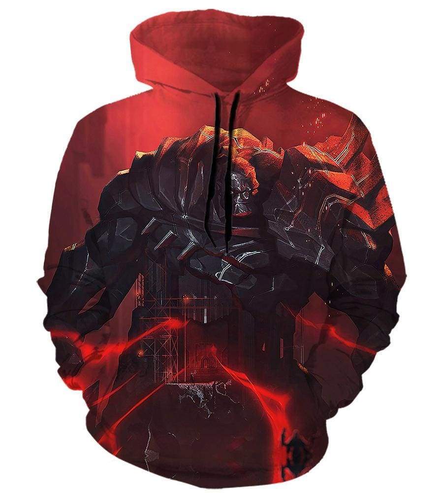 League Of Legend Sion Hoodies - Pullover Red Hoodie