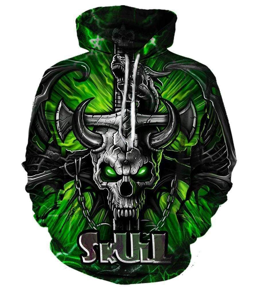 skull in the Green - Hoodie - Sweatshirt - Tee