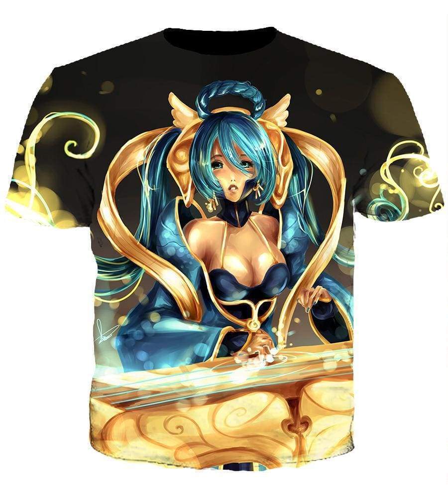 League Of Legend Sona Hoodies - Pullover Yellow Hoodie