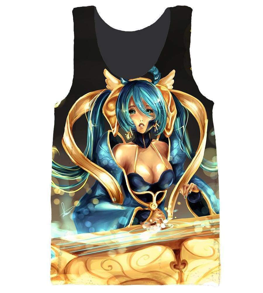 League Of Legend Sona Hoodies - Pullover Yellow Hoodie