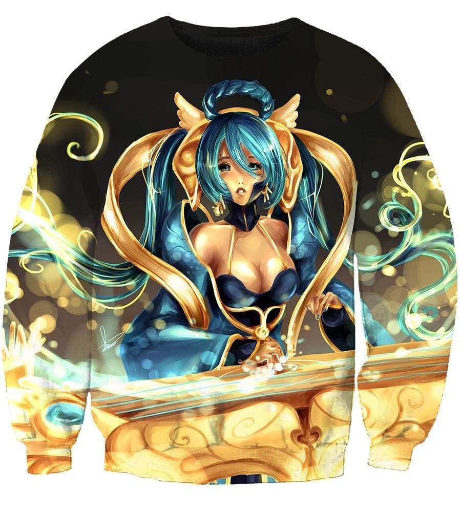 League Of Legend Sona Hoodies - Pullover Yellow Hoodie