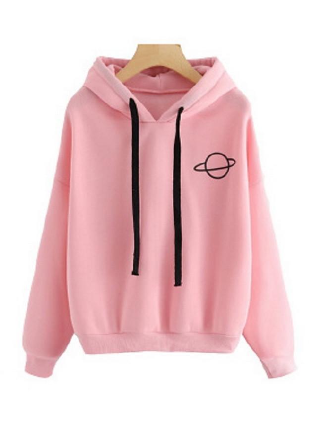 Women&#39;s Casual Hoodie - Solid Colored Pullover