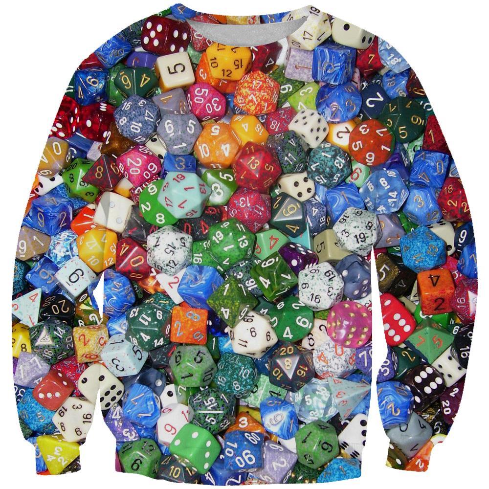 Gaming Dice Hoodies - Table Top Dice Pullover Hoodie