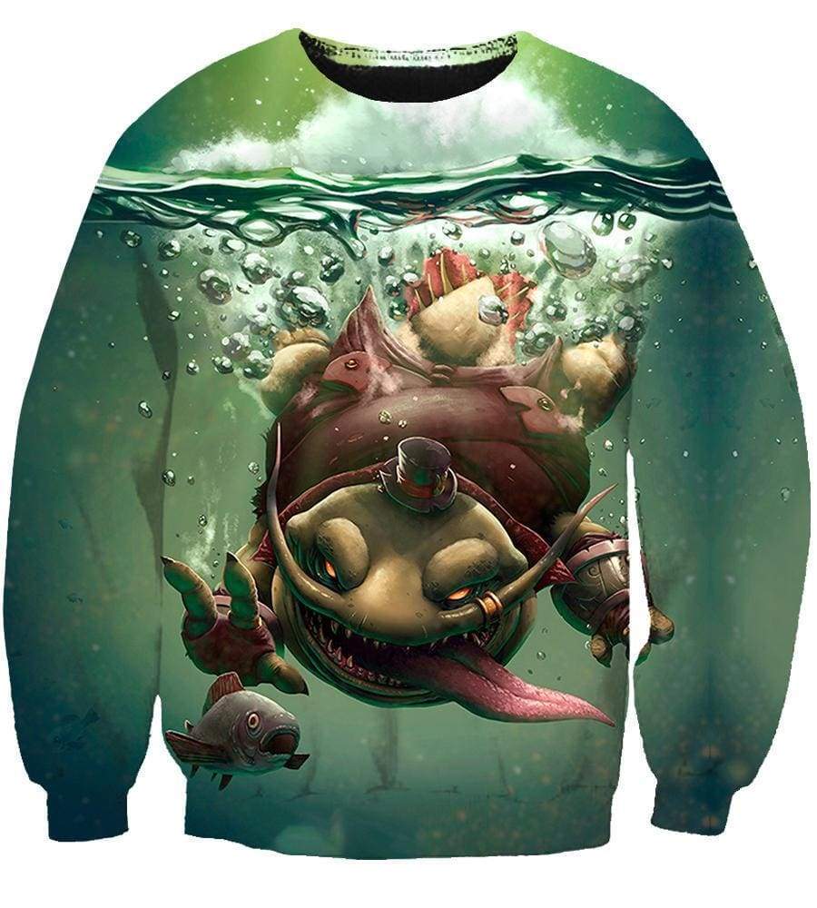 League Of Legend Tahm Kench Hoodies - Pullover Green Hoodie