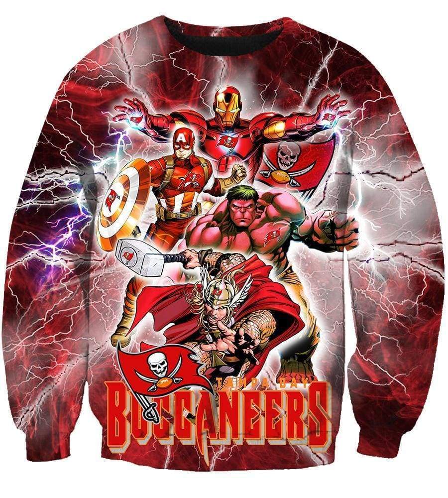 Tampa Bay Buccaneers - The Avengers - 3D Hoodie, Zip-Up, Sweatshirt, T-Shirt