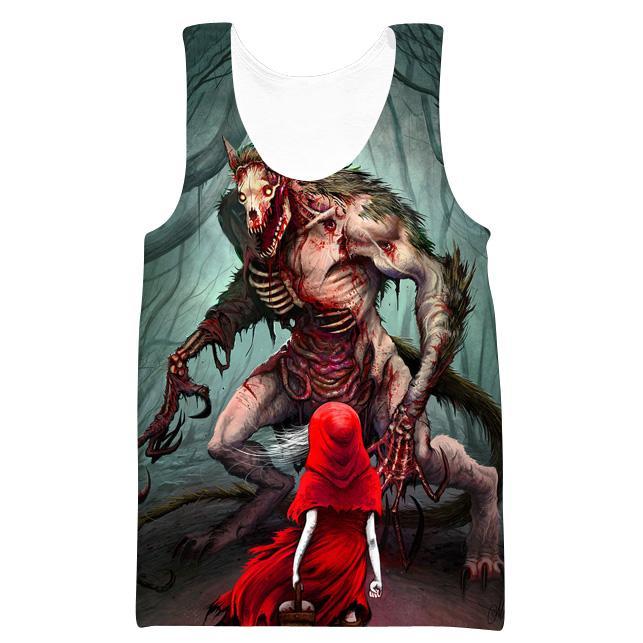 Red Riding Hood and Wolf Sweatshirt - Printed Clothes