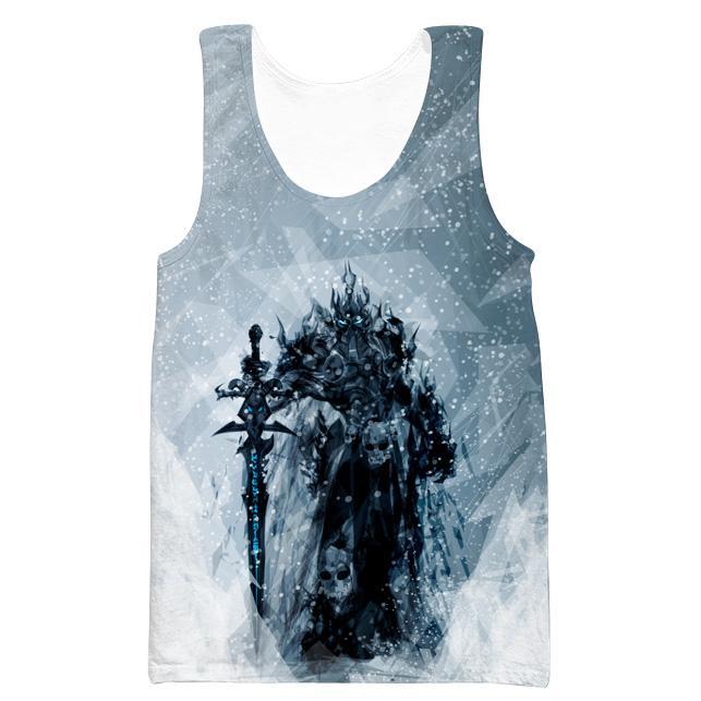 Lich King Arthas Hoodies - Pullover World of Warcraft Grey Hoodie