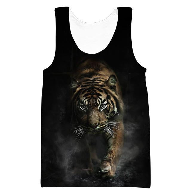 Tiger Hoodies  - Crouching Tiger Pullover Hoodie