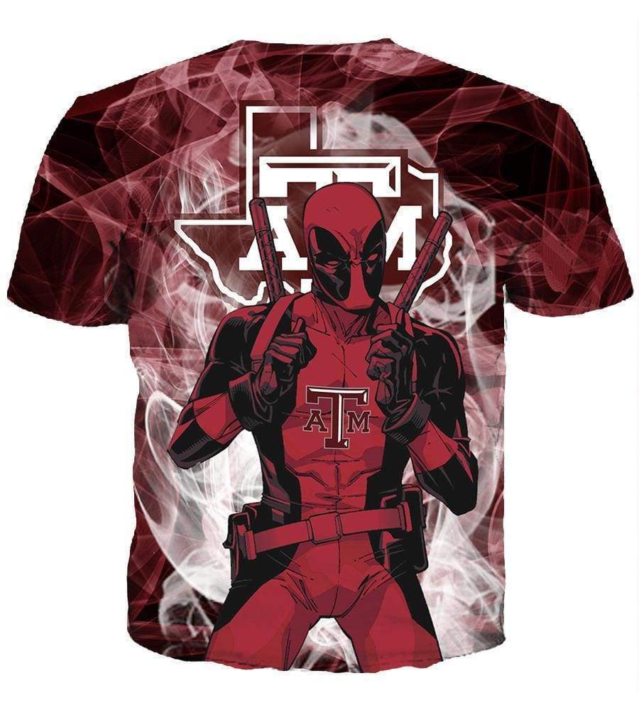 Texas A&M Aggies/Deadpool- 3D Hoodie, Zip-Up, Sweatshirt, T-Shirt