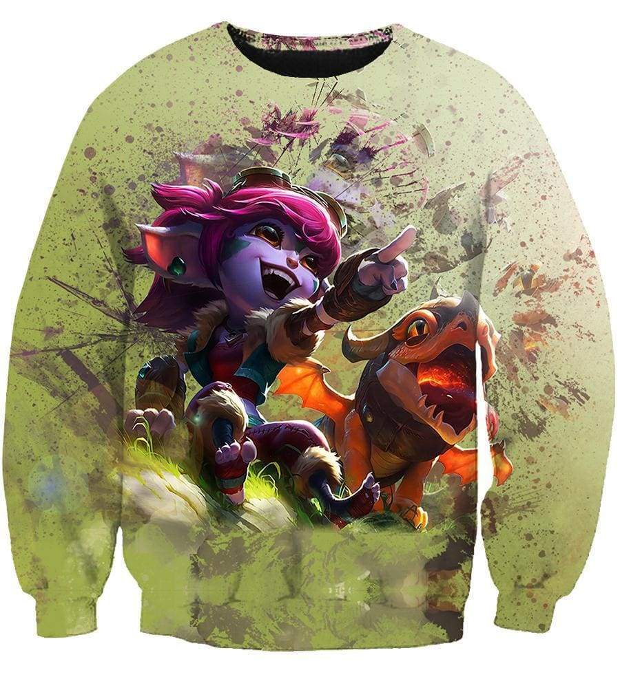 League Of Legend  Tristana Hoodies - Pullover Green Hoodie