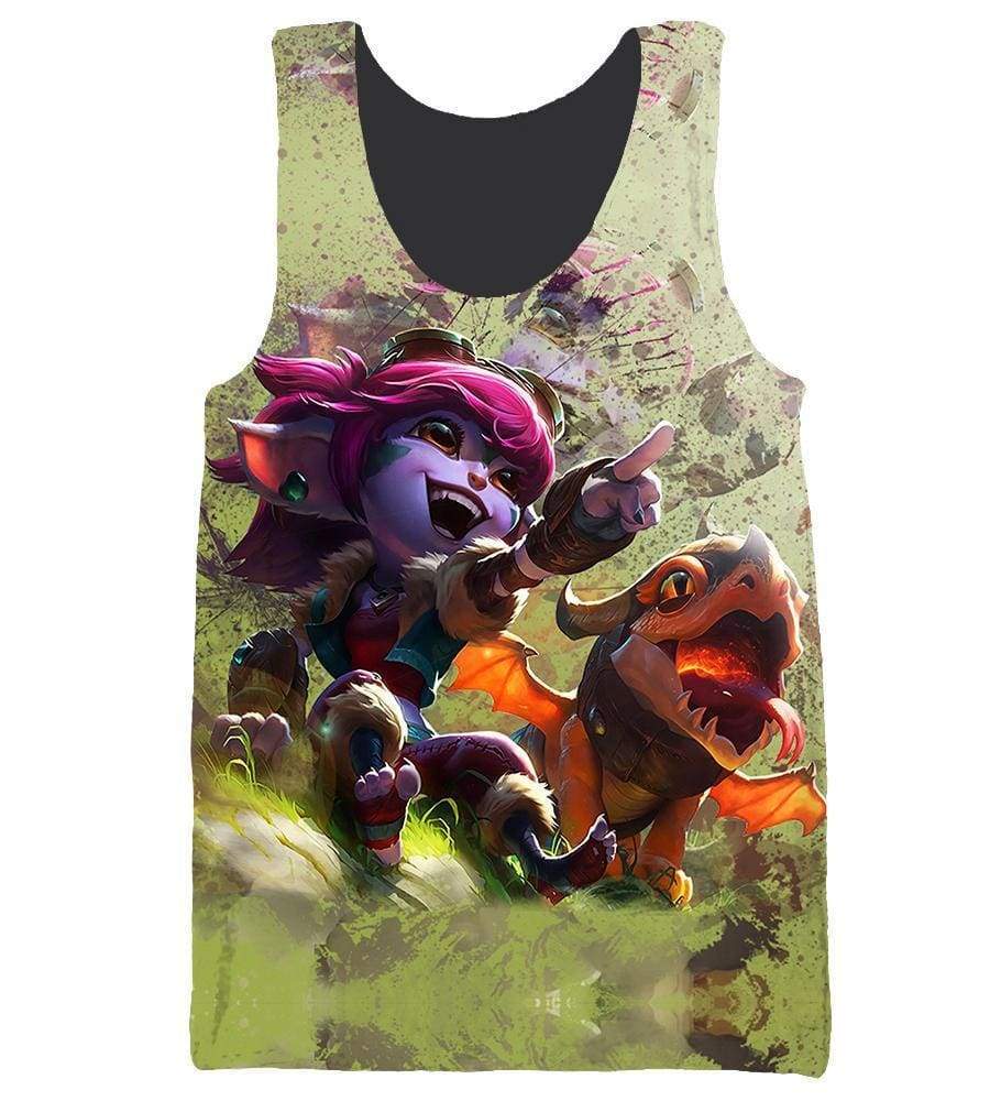 League Of Legend  Tristana Hoodies - Pullover Green Hoodie