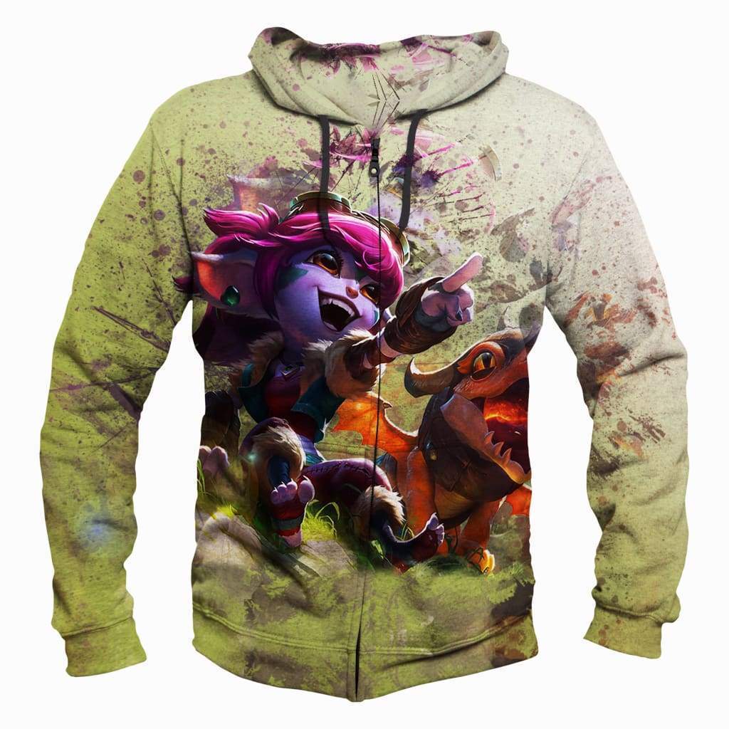 League Of Legend  Tristana Hoodies - Pullover Green Hoodie