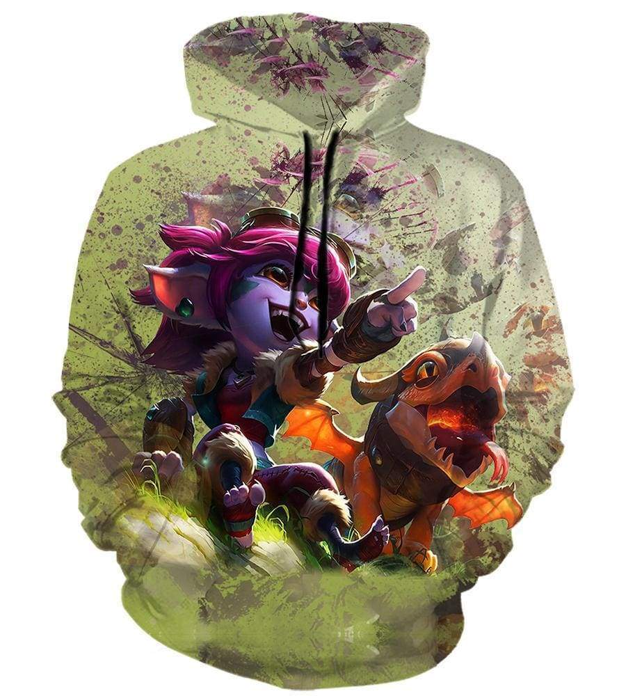 League Of Legend  Tristana Hoodies - Pullover Green Hoodie