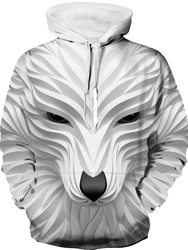 3D Printed Punk & Gothic Hoodie - Exaggerated Wild Animals Pullover