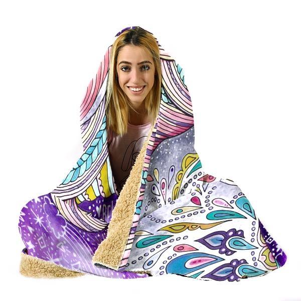 Miracle Unicorn Hooded Blanket - Cut White Blanket