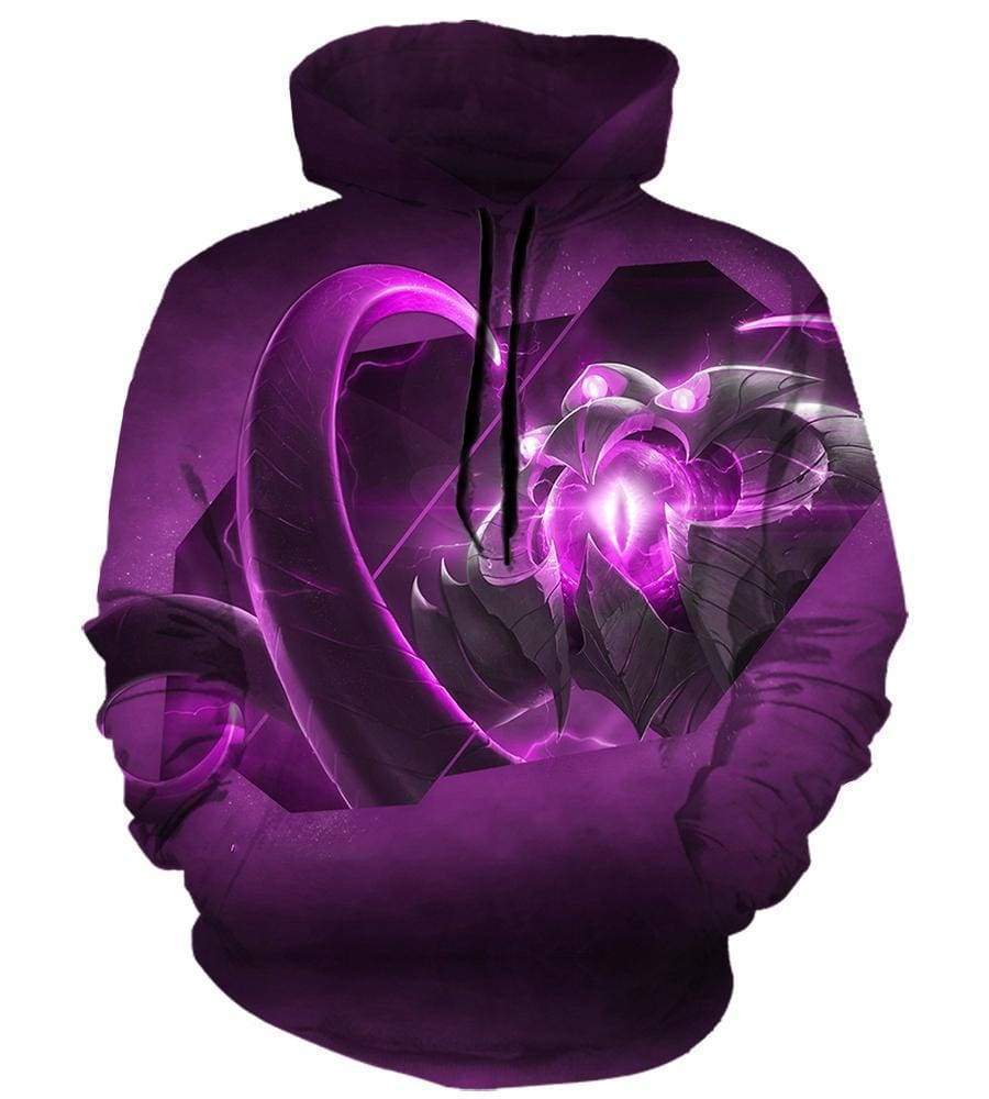 League Of Legend Vel&#39;koz Hoodies - Pullover Purple Hoodie