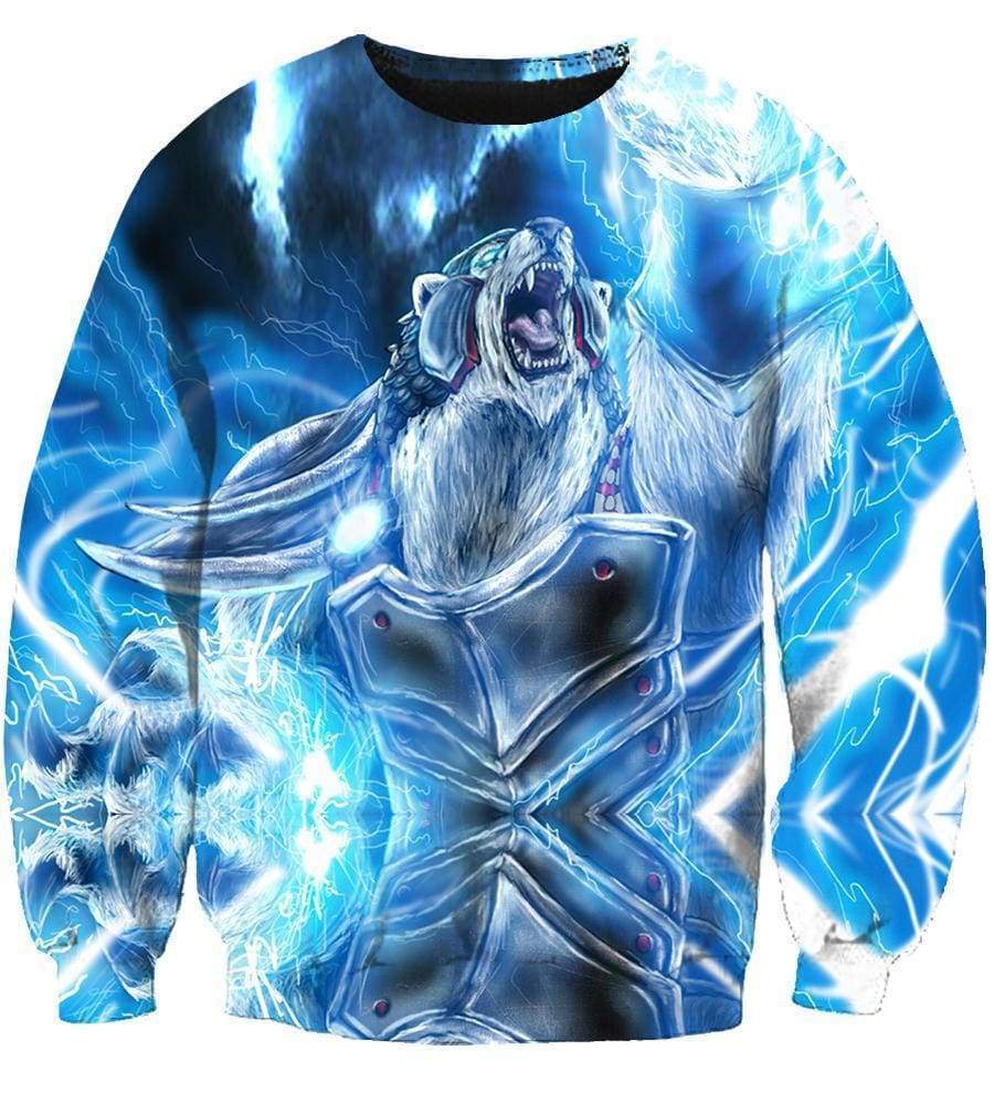 League Of Legend  Volibear Hoodies - Pullover Blue Hoodie