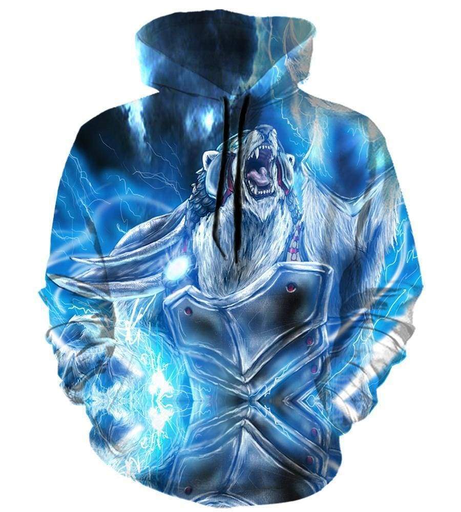 League Of Legend  Volibear Hoodies - Pullover Blue Hoodie