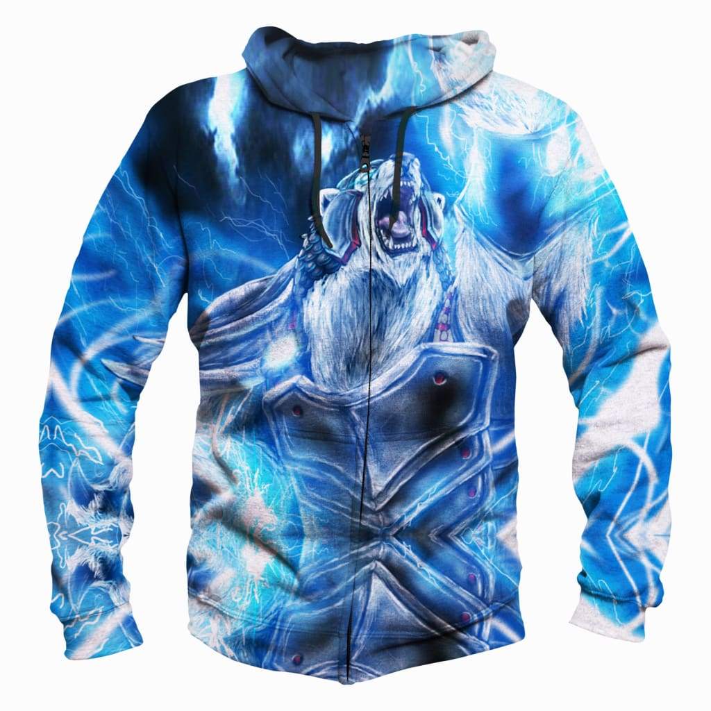 League Of Legend  Volibear Hoodies - Pullover Blue Hoodie