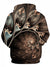 Men's Geometric 3D Printed Hooded Street Chic Brown Hoodie Pullover