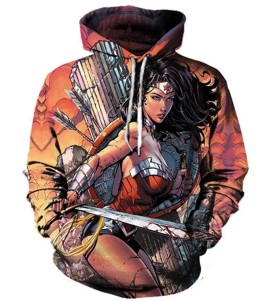 Wonder Women/DC Comics - 3D Hoodie, Zip-Up, Sweatshirt, T-Shirt