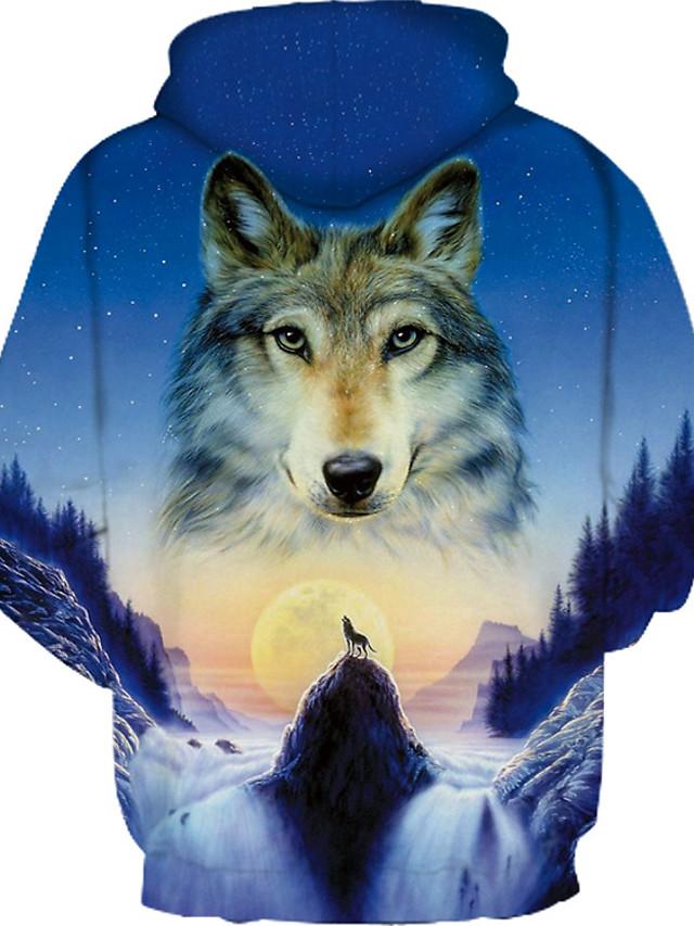 3D Printed Hoodie - Hooded Basic Exaggerated Pullover