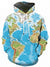 3D Printed Map Geometric Hoodie - Hooded Active Pullover