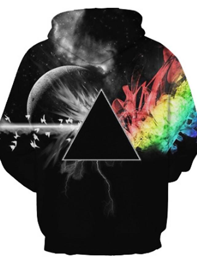 3D Printed Hoodie - Hooded Basic Exaggerated Pullover