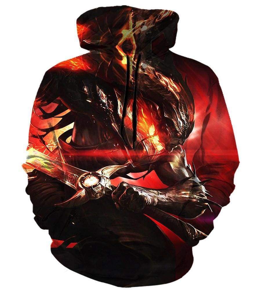 League Of Legend Yasuo Hoodies - Pullover Red Hoodie