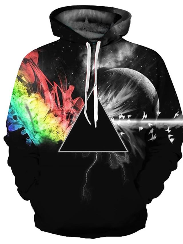 3D Printed Hoodie - Hooded Basic Exaggerated Pullover