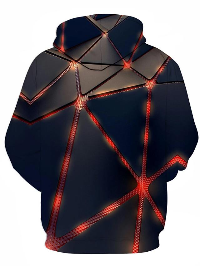 3D Printed Black Geometric Hoodie
