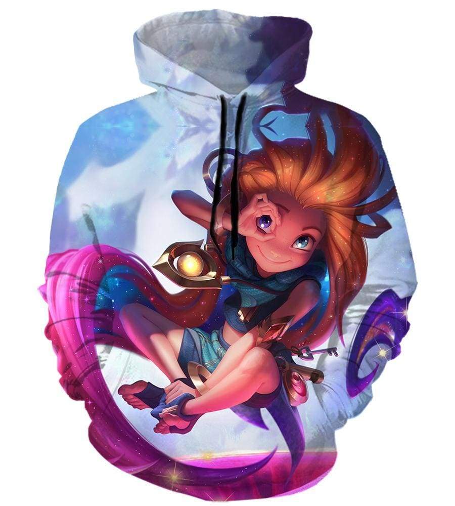League Of Legend Zoe Hoodies - Pullover Blue Hoodie