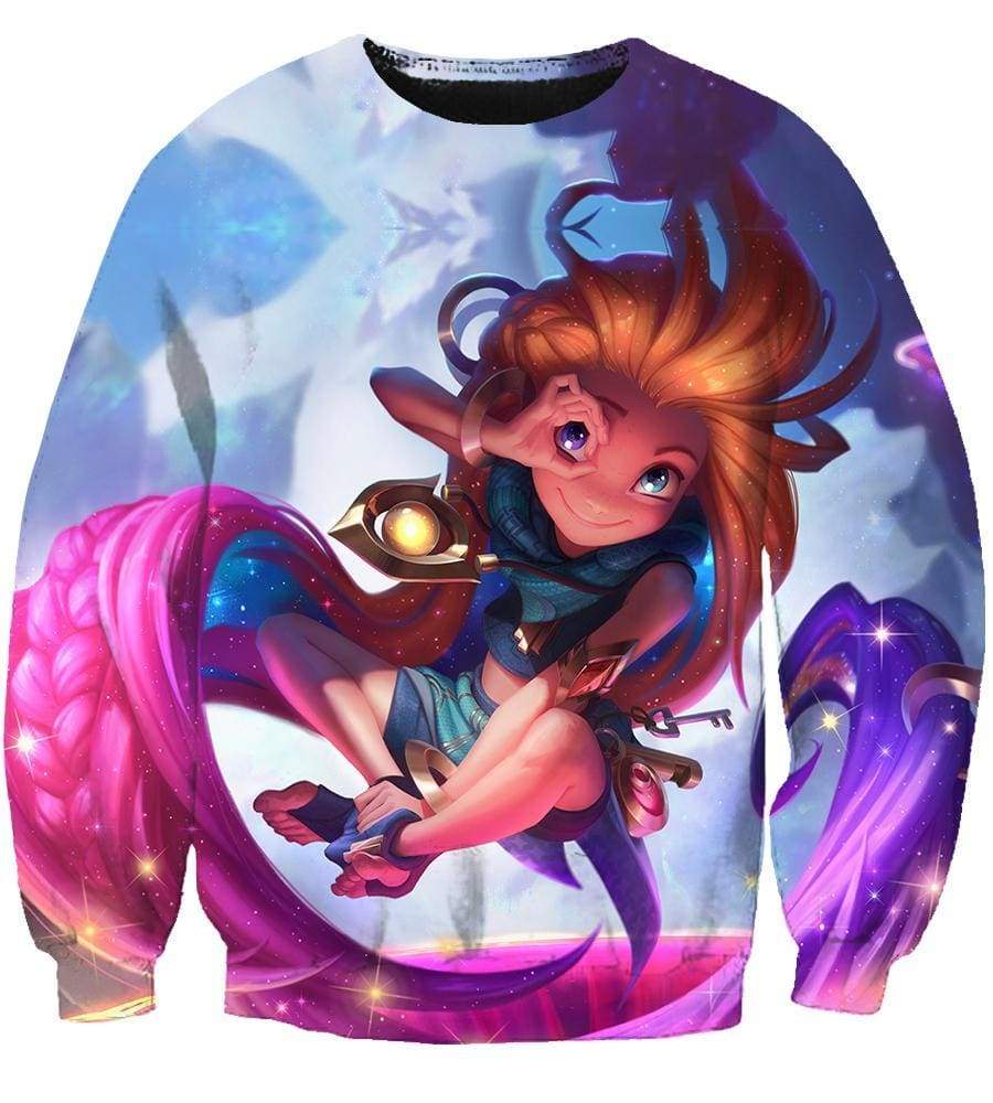 League Of Legend Zoe Hoodies - Pullover Blue Hoodie