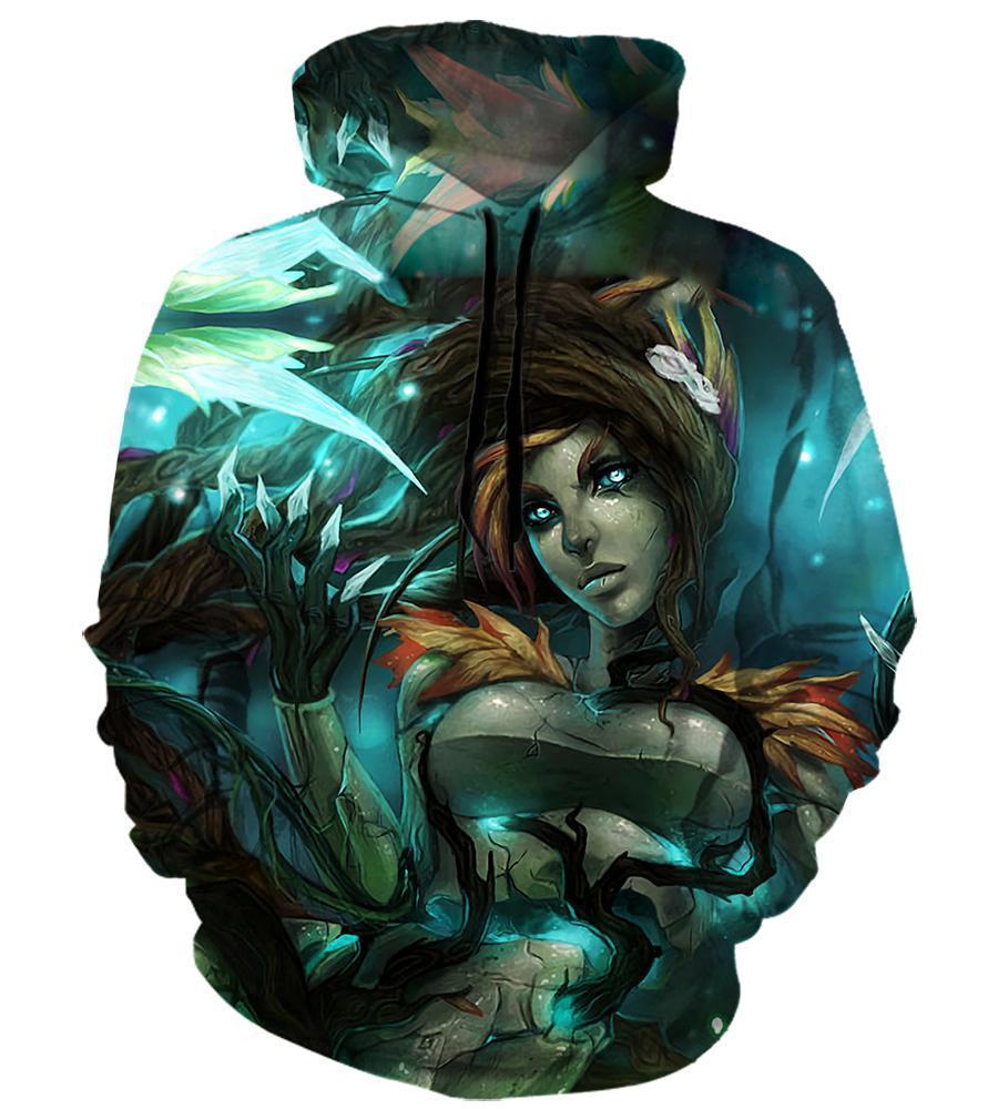 League Of Legend  Zyra Hoodies - Pullover Green Hoodie