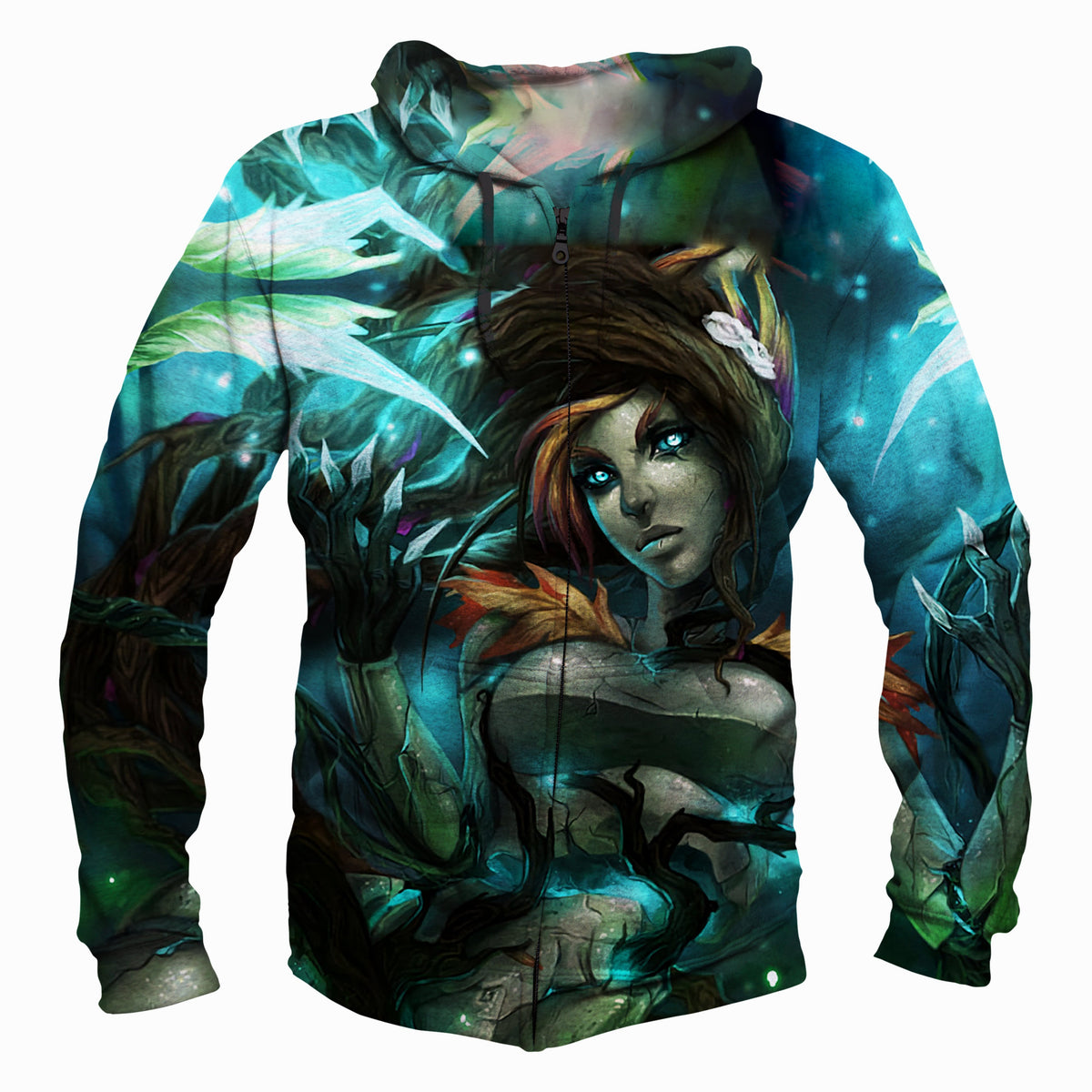 League Of Legend  Zyra Hoodies - Pullover Green Hoodie