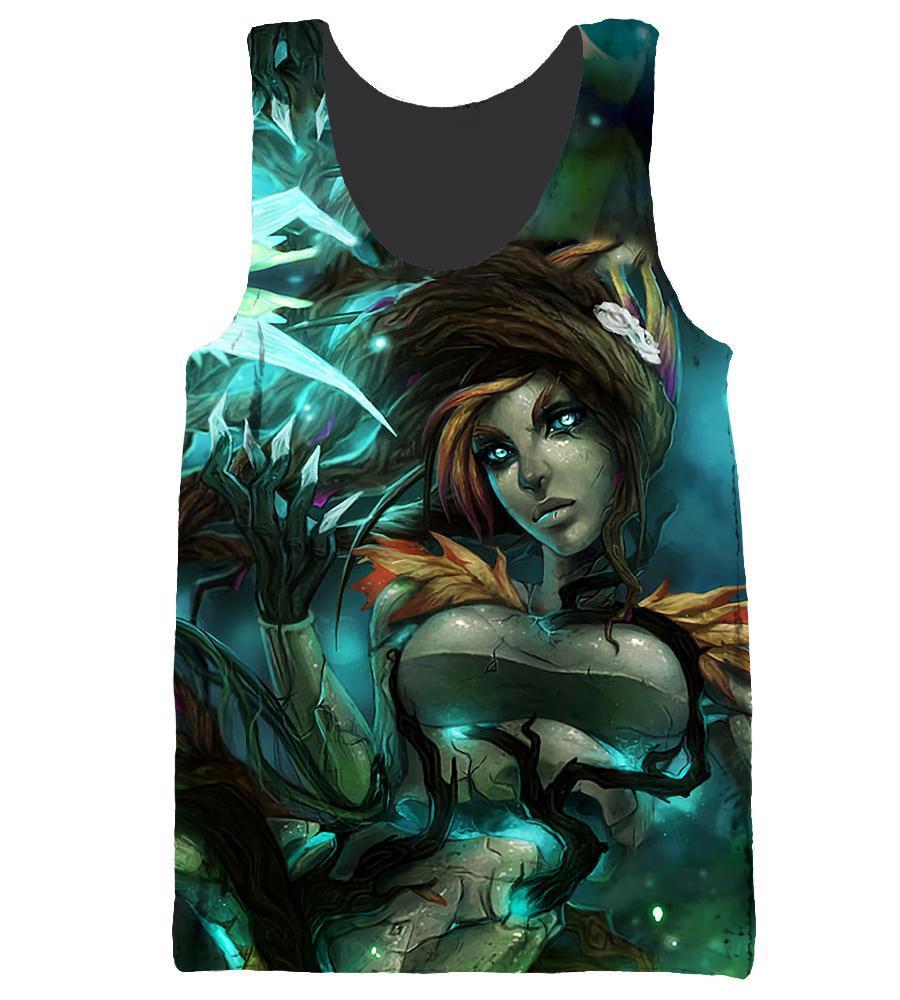 League Of Legend  Zyra Hoodies - Pullover Green Hoodie