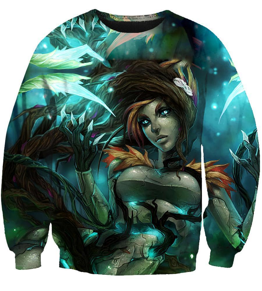 League Of Legend  Zyra Hoodies - Pullover Green Hoodie